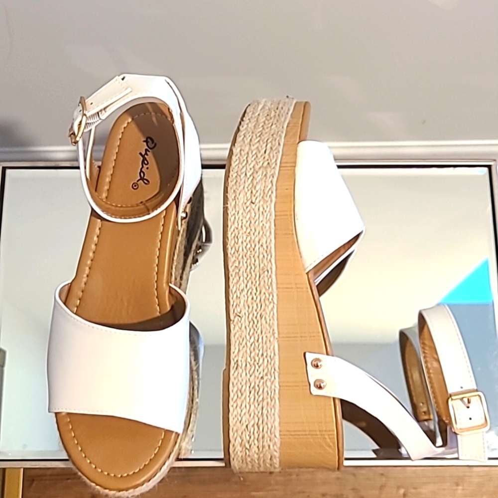 Qupid, Platform, Espadrille, Wedge Sandals